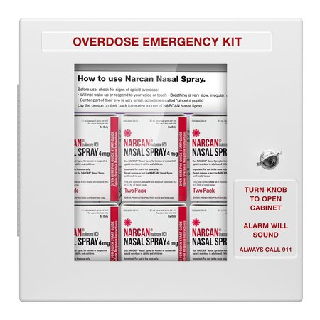 AEK Naloxone Overdose Emergency Cabinet NonLocking With Alarm  SpanishEnglish EN9530